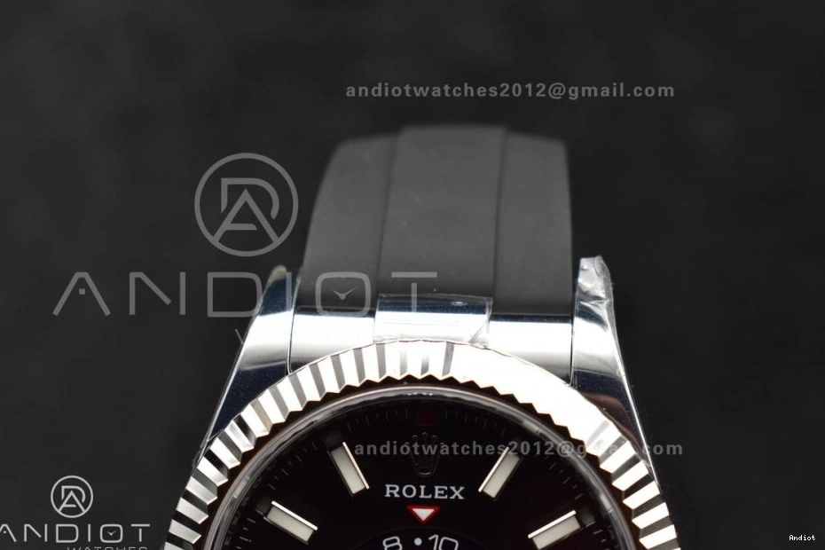 A23J ZF Strap (Gain Black on Best Sky-Dweller SS 336239 Edition Dial Weight) Oysterflex 1:1 0404